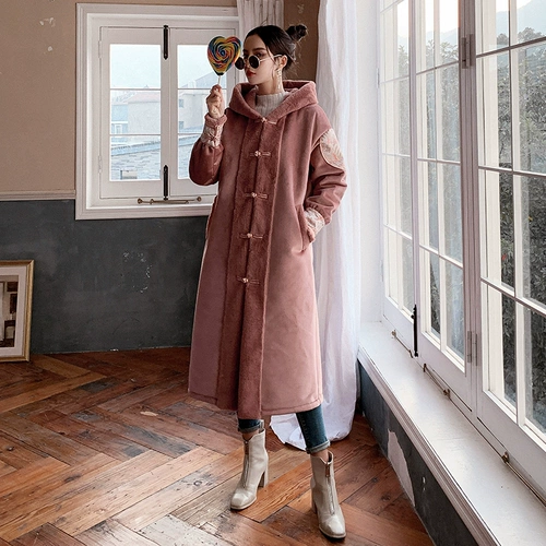 Демисезонное ханьфу, пуховик, куртка, ципао, китайский стиль, увеличенная толщина