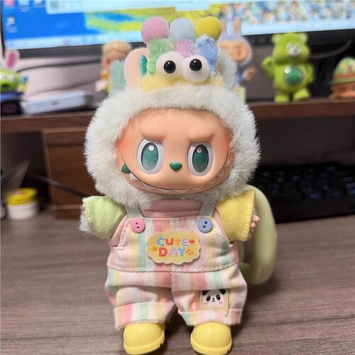 平静labubu3.0娃衣17cm公仔玩偶服装123代希望幸运拉布布衣服套装 - 图1