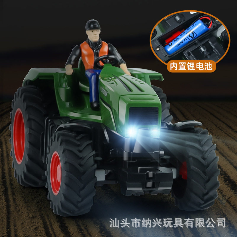 农夫拖拉机6通道电动遥控四轮车灯光音效攀爬越野车儿童玩具礼物,淘宝优惠券,粉丝福利购,淘宝优惠卷