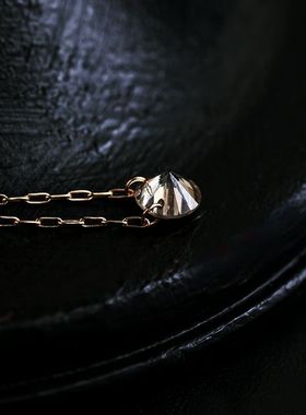 包邮日本代购手工一粒钻石项链