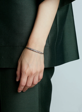 日本钻石镶嵌开口复古手环包邮