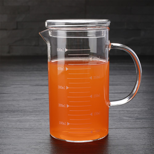 家用耐热玻璃量杯带刻度加厚烧杯厨房烘培微波加热杯子250-1000ml - 图1