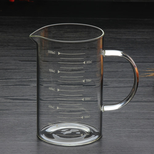 家用耐热玻璃量杯带刻度加厚烧杯厨房烘培微波加热杯子250-1000ml - 图2