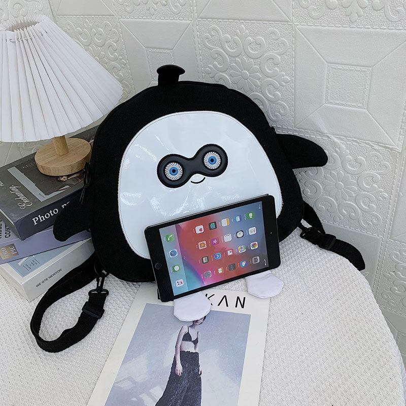 大容量蛋仔派对书包女帆布双肩包两用斜挎劳改蛋可爱大学生上课包