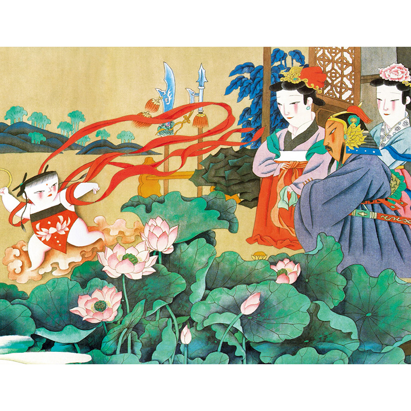 哪吒闹海 百年百部中国儿童图画书经典书系 学校老师推荐适合6-8岁读物精装硬壳绘本出版社直发 - 图1