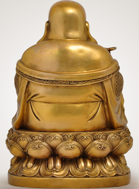 招财纯铜家居客厅大肚佛开业礼品