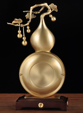 葫芦座钟五福临门客厅黄铜