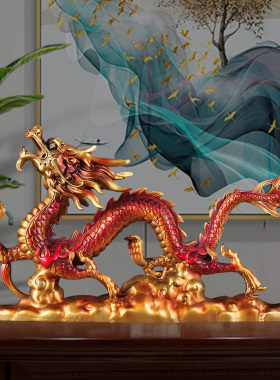 纯铜红色招财生肖书桌工艺品