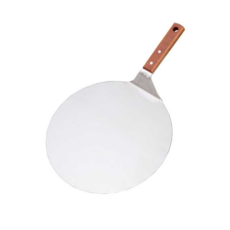 不锈钢铲子kamado Stainless Steel Pizza Shovel烘焙披萨铲圆形-图1