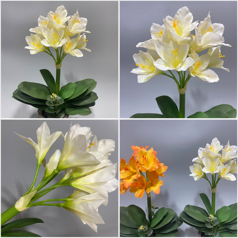 仿真手感君子兰花盆栽客厅室内装饰花艺摆件餐桌摆放装饰,淘宝优惠券,粉丝福利购,淘宝优惠卷