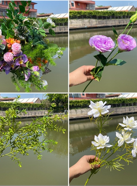 莫奈花园多巴胺田园风格装饰假花