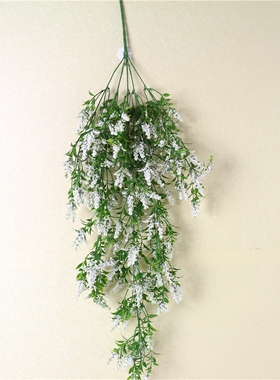 仿真薰衣草装饰花藤条吊篮花藤蔓