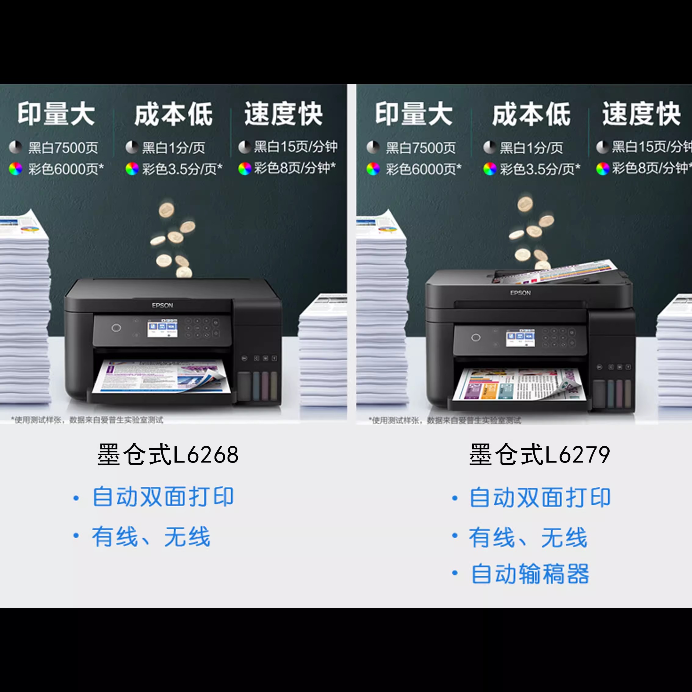 EPSON爱普生L6279/6268 6278  6298 彩色无线打印机复印自动双面 - 图3