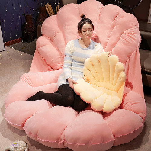 网红大蚌壳睡袋成人儿童贝壳被子毛绒玩具大扇贝玩偶抱枕睡觉神器 - 图1