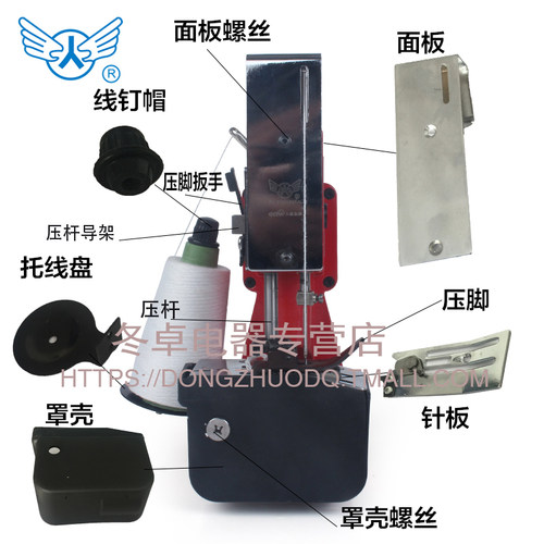 鼎力013夹线器过线环电源线电机总成线钉帽面板针板罩壳托线盘 - 图0
