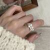Kuning fragrant gardenia~cool gardenia ring matte retro temperament small fresh open ring
