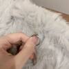 Rhinestone micro-paved zircon niche design adjustable ring index finger temperament women's versatile open ring