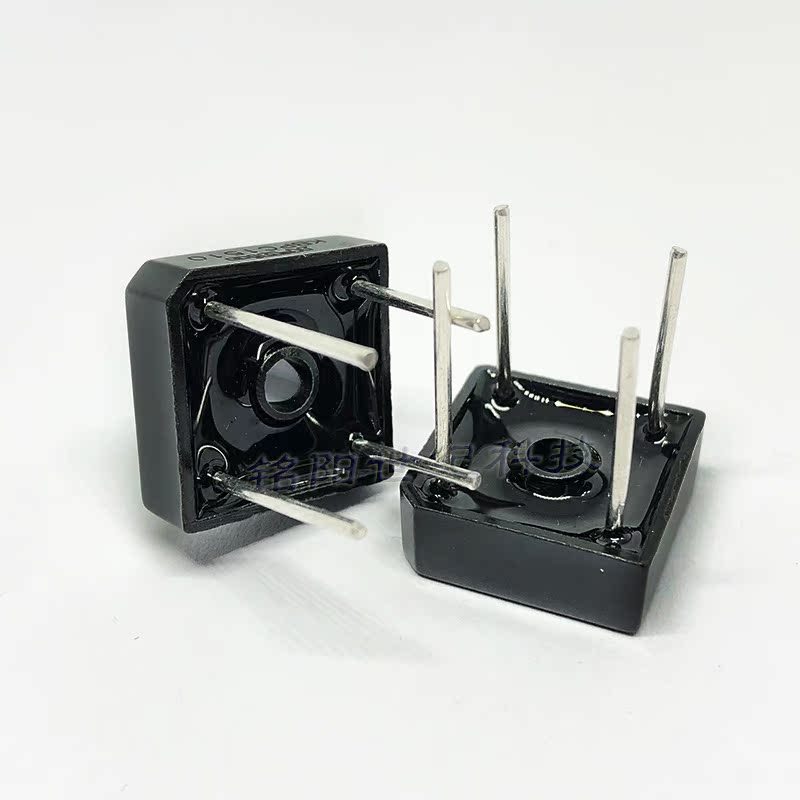 全新KBPC1510 黑色全塑封 15A1000V 圆脚塑料外壳整流桥KBPC1510W - 图3