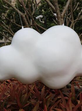 客厅仿真云朵壁挂羽毛雕塑模型热气球吊挂装饰白云摆件酒店背景墙