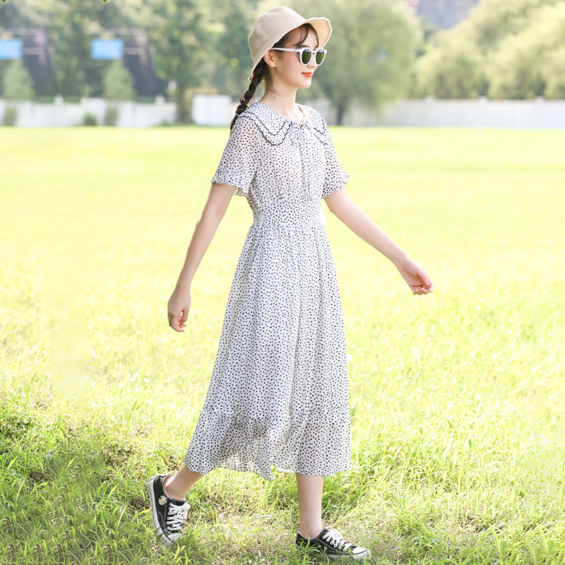 少女长款过膝盖高中初中学生长裙 迅驰服饰专营连衣裙