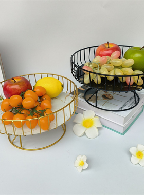 铁多层家用水果篮零食点心盘子