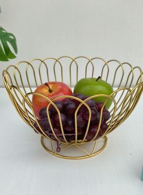 铁艺零食收纳篮家用茶几干果盘