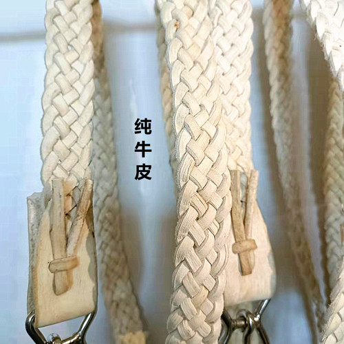 马鞍肚带纯牛皮手工编制传统熟牛皮提炼工艺老皮匠精工编制 - 图2