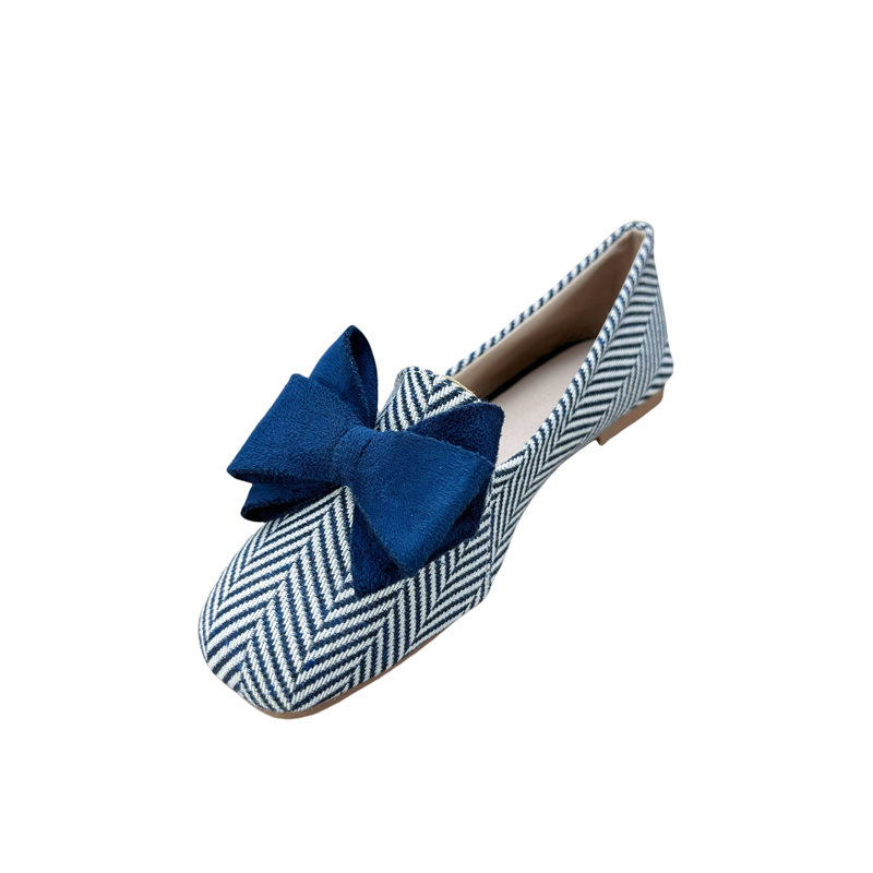 2026春季新款乐福鞋蝴蝶结拼色方头舒适软底一脚蹬平底鞋女豆豆鞋,淘宝优惠券,粉丝福利购,淘宝优惠卷