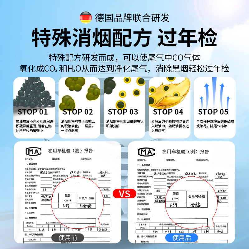 烟霸柴油车尾气处理液货车年检专用黑烟克星消除超标治理剂消烟剂-图1