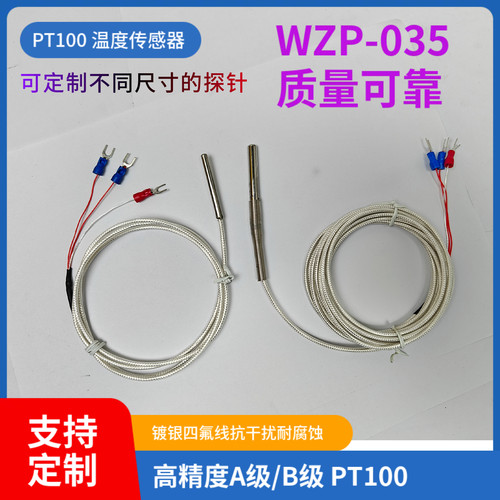 PT100温度传感器铂热电阻电偶精密WZP-pt100探头式防腐防水型高温 - 图3