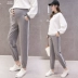 Quần phân bón XL cho bà bầu mùa thu quần legging cotton thời trang cho bé béo ra ngoài mặc quần thể thao 200 kg - Phụ nữ mang thai quần / quần bụng