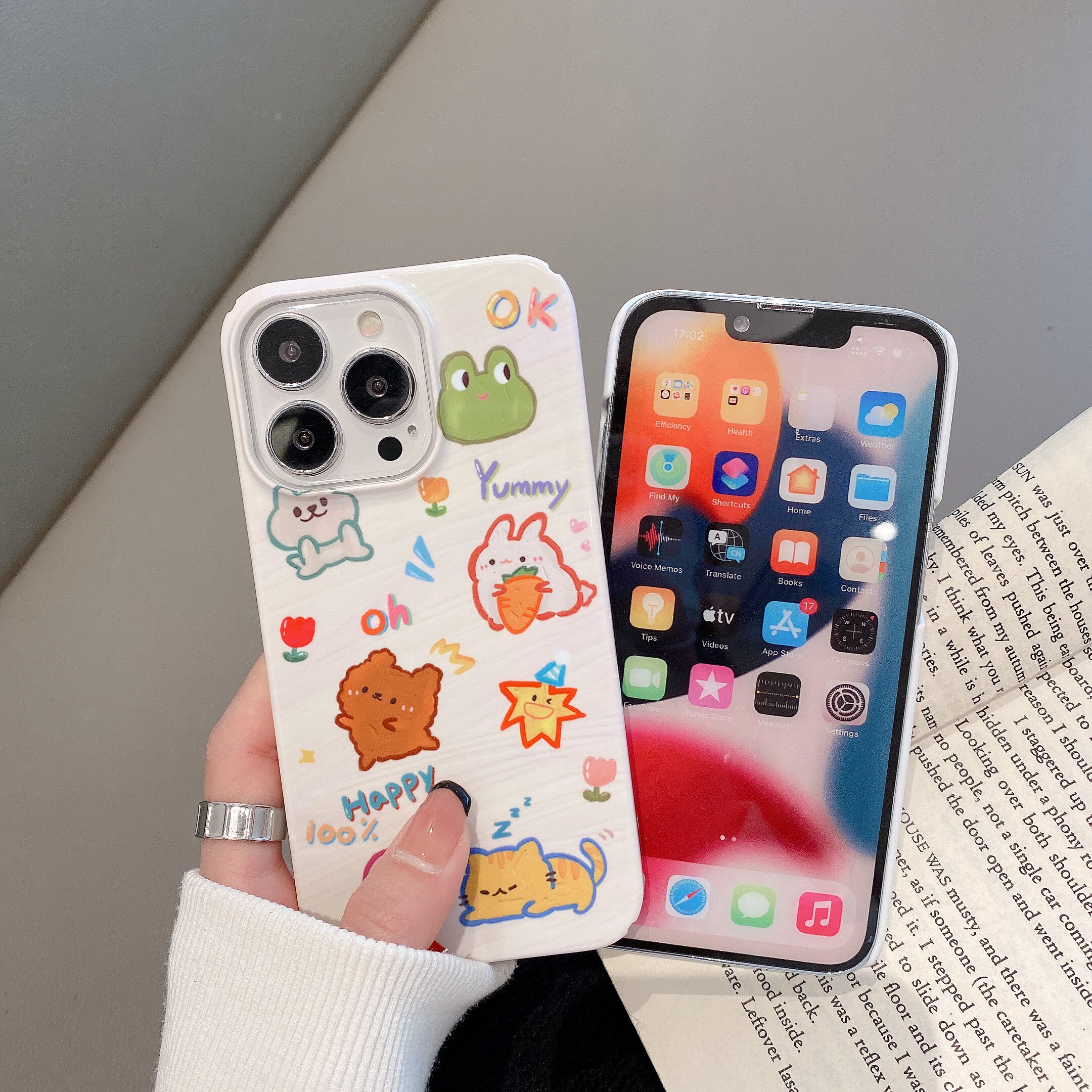 油画动物适用苹果14Pro手机壳iPhone13ProMax保护套苹果12菲林硬壳亮面磨砂11全包边半包XR/XSMAX个性创意INS