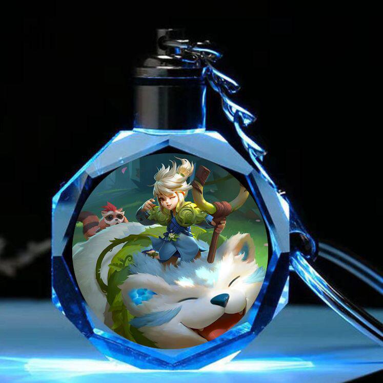 王者荣耀水晶王者荣耀水晶钥匙扣挂件定制皮肤照片制作小礼物生日送男女生朋友