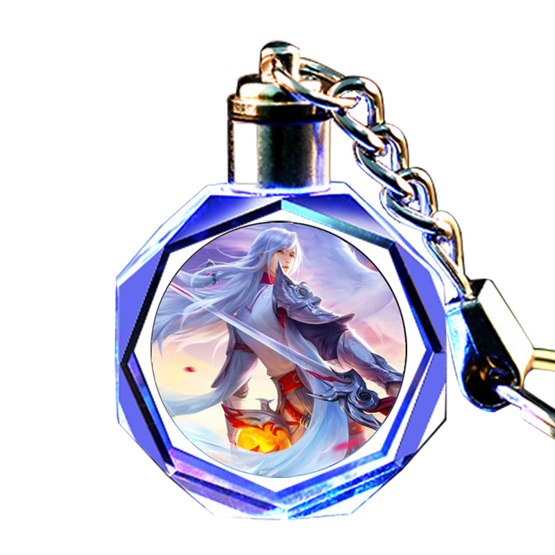 王者荣耀水晶王者荣耀水晶钥匙扣挂件定制皮肤照片制作小礼物生日送男女生朋友