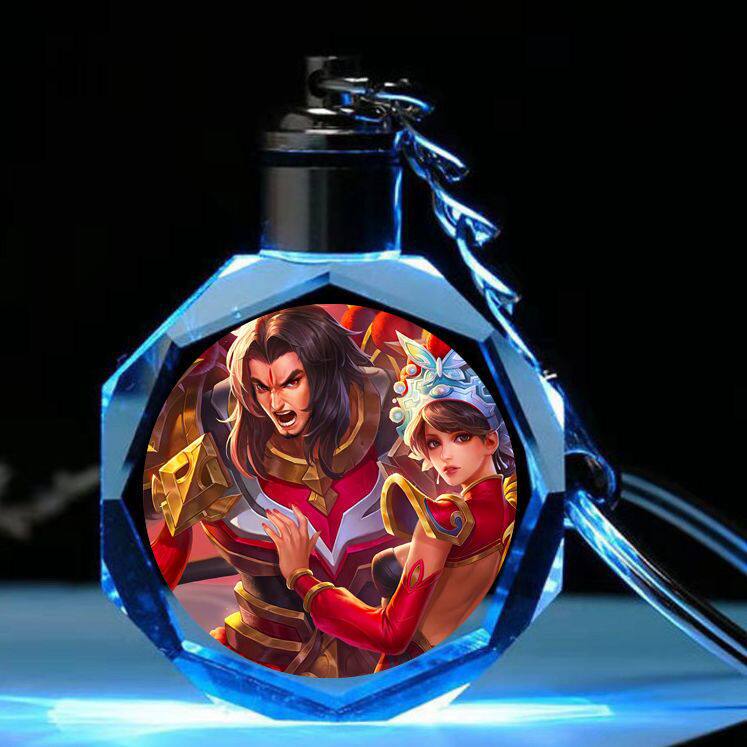 王者荣耀水晶王者荣耀水晶钥匙扣挂件定制皮肤照片制作小礼物生日送男女生朋友