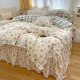 Korean princess style ins three-piece single bed skirt