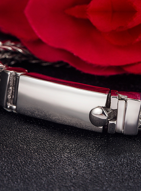 免费刻字男士S925纯银手链复古宫廷10MM拜占庭肖邦链饰品生日礼物