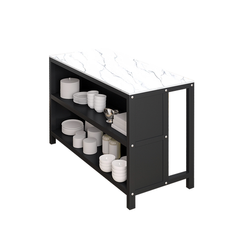 厨房料理中岛操作切菜吧台家用多功能餐边柜大理石开放式餐桌一体 - 图3