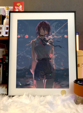 光点蕾塞电锯人Reze帕瓦玛奇玛早川秋链锯人客厅卧室动漫装饰画