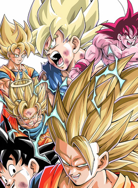 星空《悟空形态》七龙珠卡卡罗特超级赛亚人Goku动漫二次元装饰画