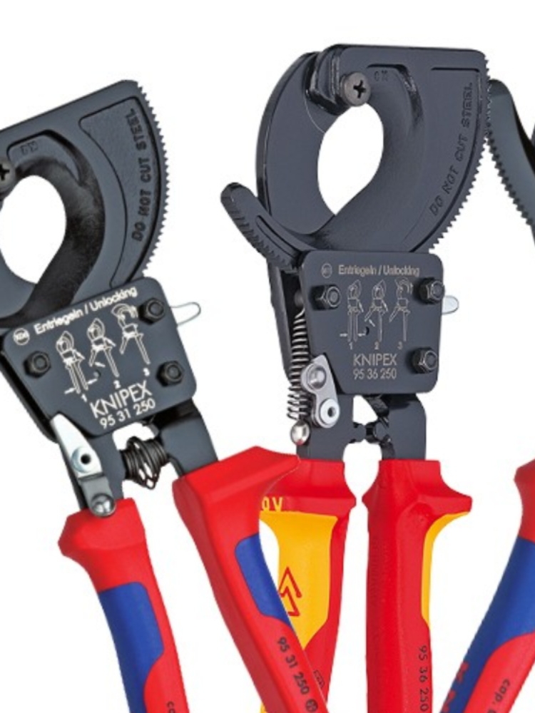 进口德国凯尼派克KNIPEX电缆剪切钳棘轮剪切钳9531280 9531250-图0