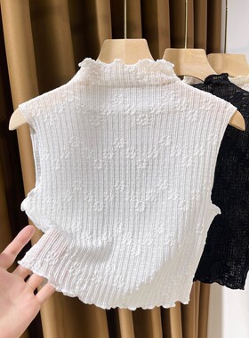 假领子女百搭背心配毛衣叠穿内搭