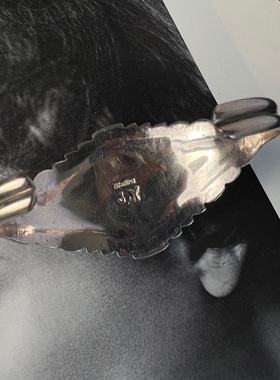 古董首饰手镯印第安纳瓦霍纯银