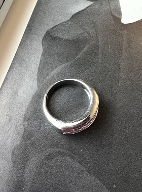 粉色宝石925纯银古董首饰戒指