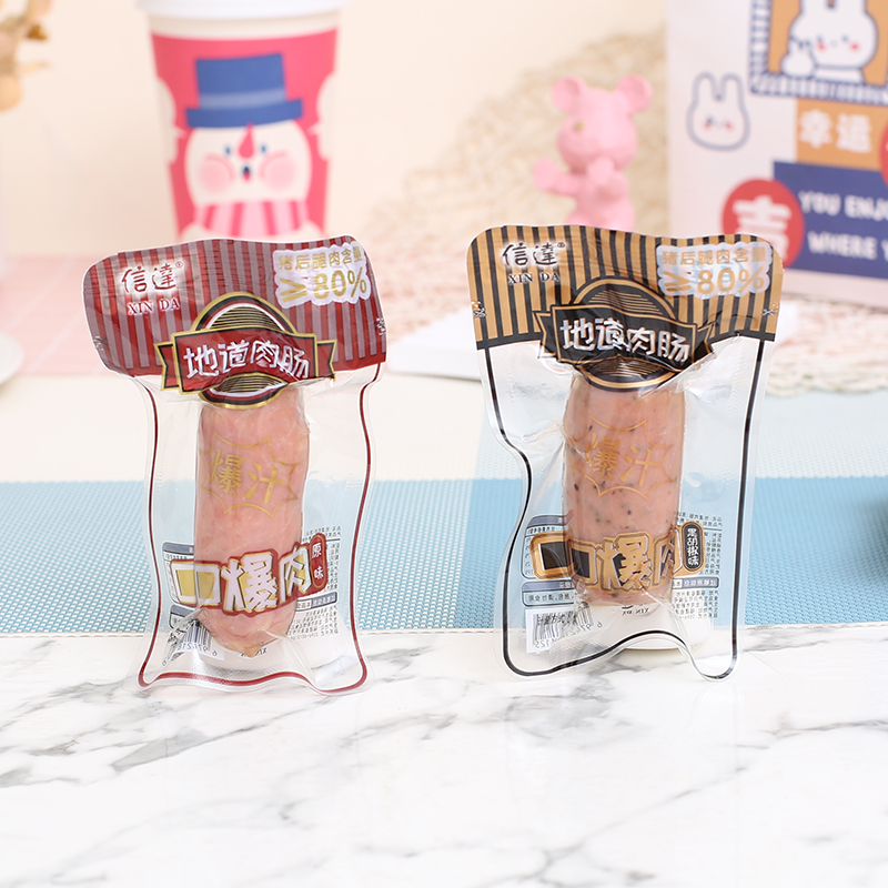 信达地道肉肠黑胡椒原味猪肉肠开袋即食爆汁热狗香肠烤肠休闲食品 - 图0