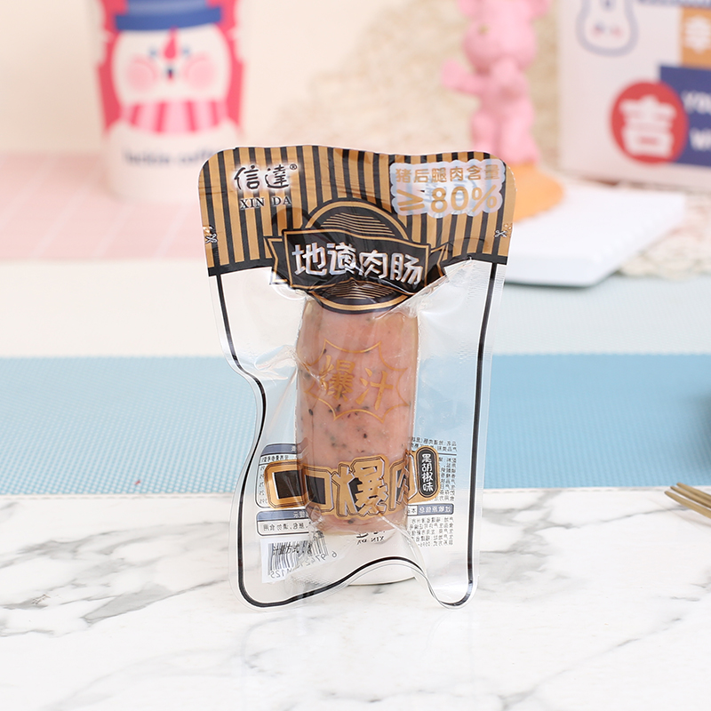 信达地道肉肠黑胡椒原味猪肉肠开袋即食爆汁热狗香肠烤肠休闲食品 - 图2