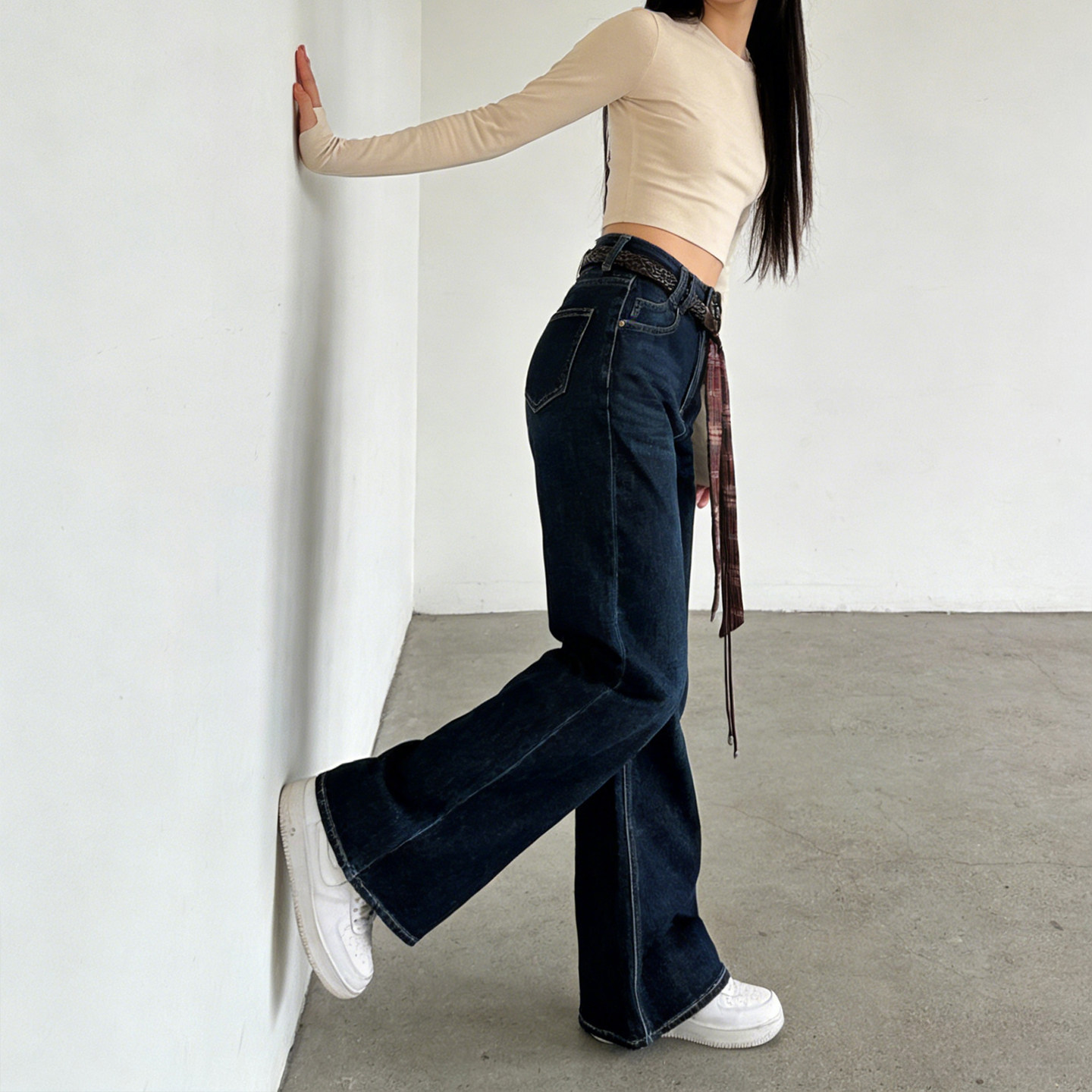 300斤大码胖mm复古高腰微喇牛仔裤女垂感显瘦宽松直筒梨形阔腿裤,淘宝优惠券,粉丝福利购,淘宝优惠卷