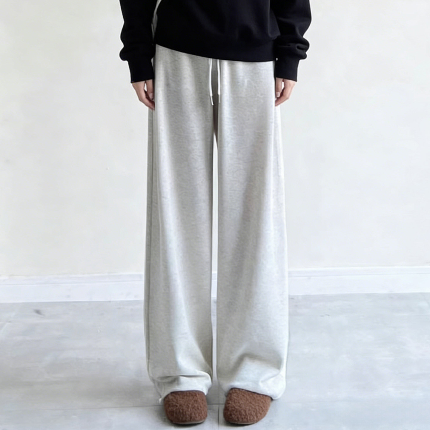 300斤大码胖mm抽绳束脚软糯休闲裤女冬季加绒加厚黑色运动糯米裤,淘宝优惠券,粉丝福利购,淘宝优惠卷