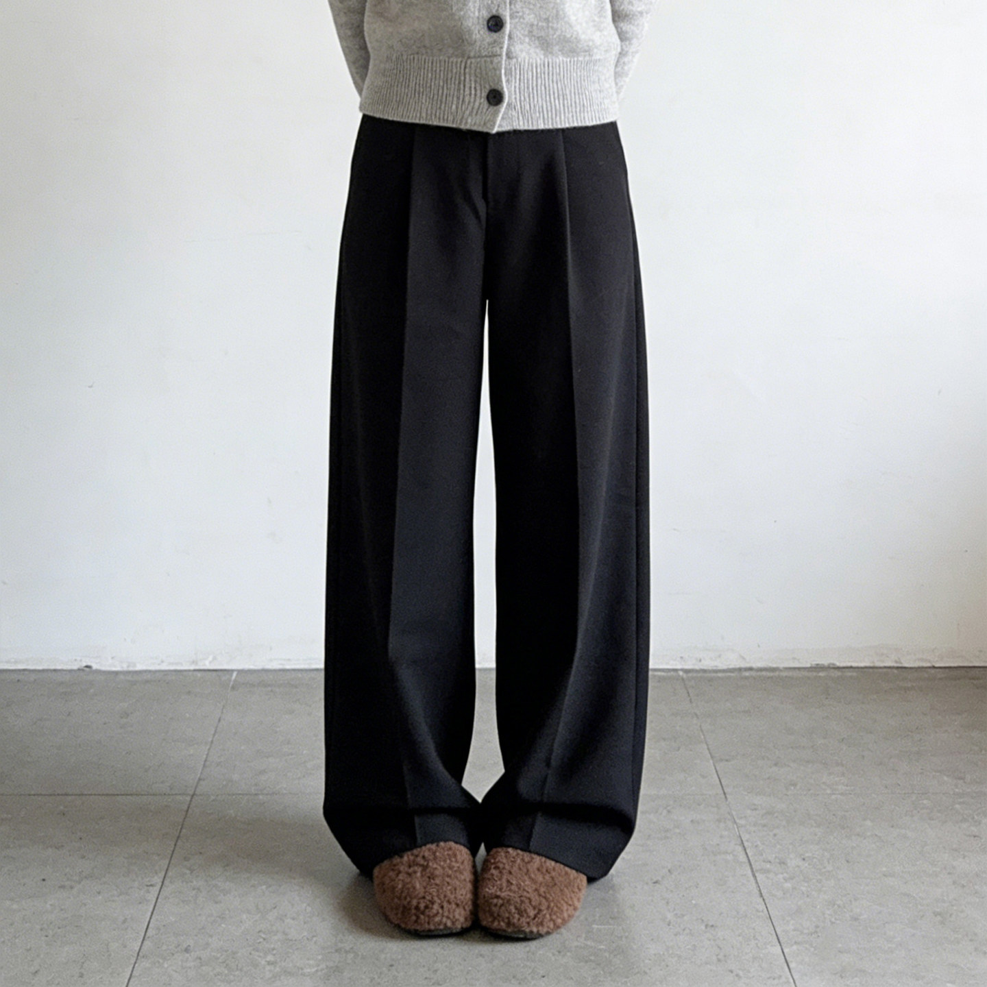 大码胖mm黑色高腰弯刀阔腿西装裤女加绒加厚宽松显瘦冬季休闲裤子,淘宝优惠券,粉丝福利购,淘宝优惠卷