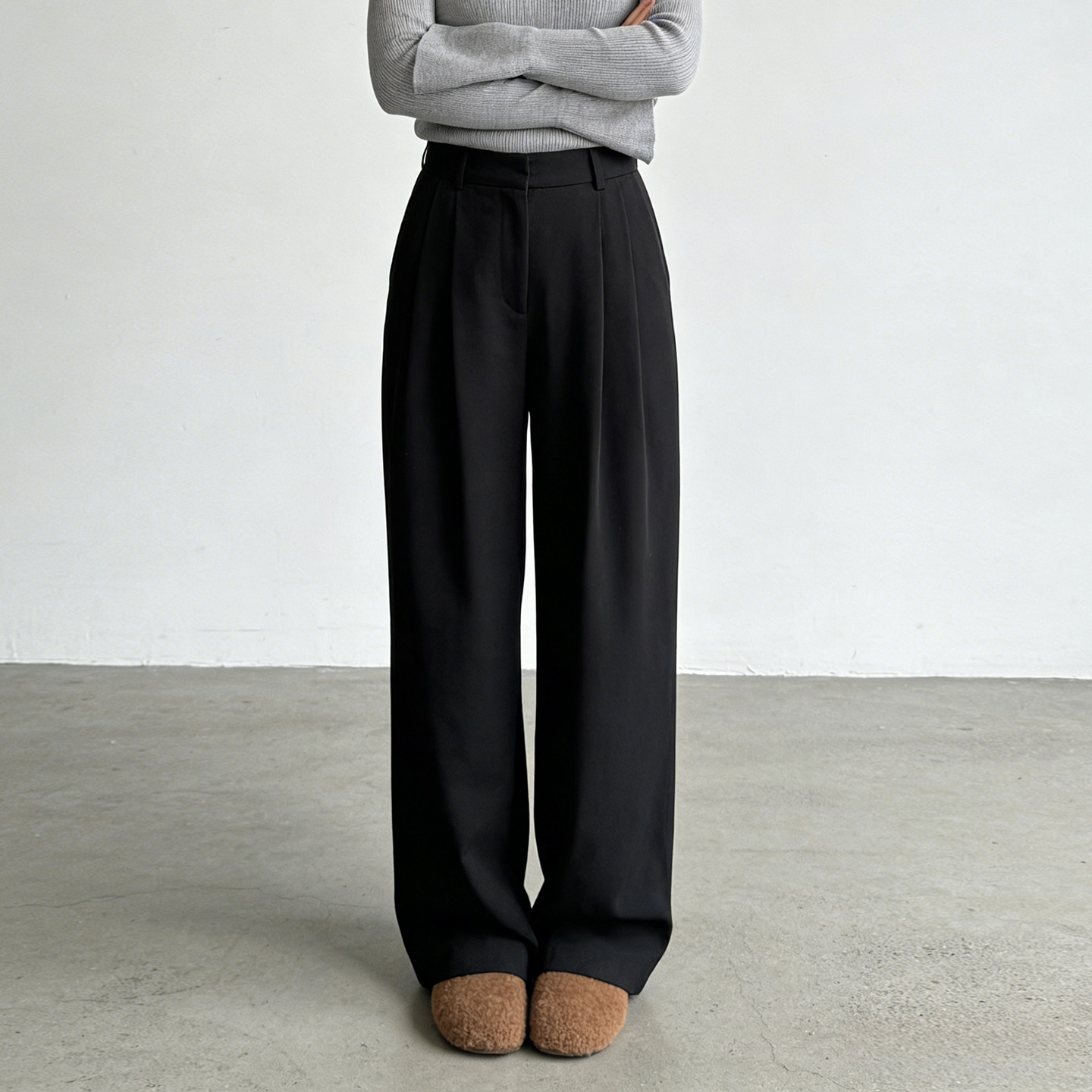 大码胖mm黑色高腰弯刀阔腿西装裤女加绒加厚宽松显瘦冬季休闲裤子,淘宝优惠券,粉丝福利购,淘宝优惠卷